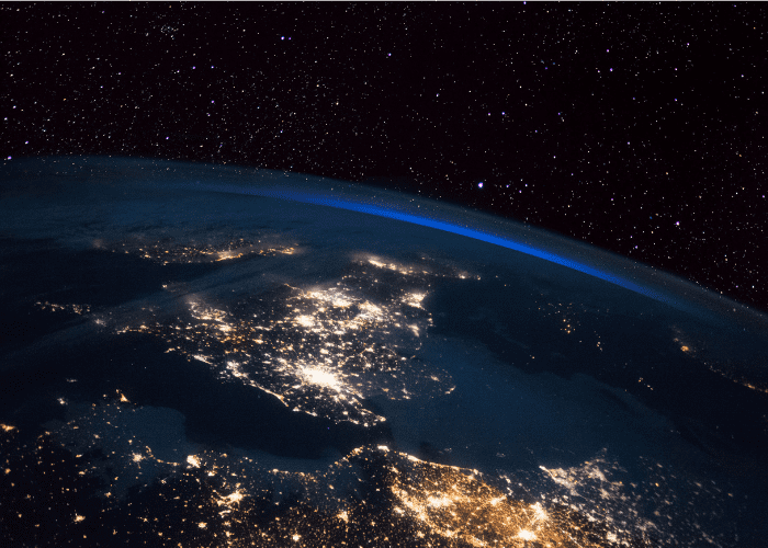 Image of UK at night captured from space